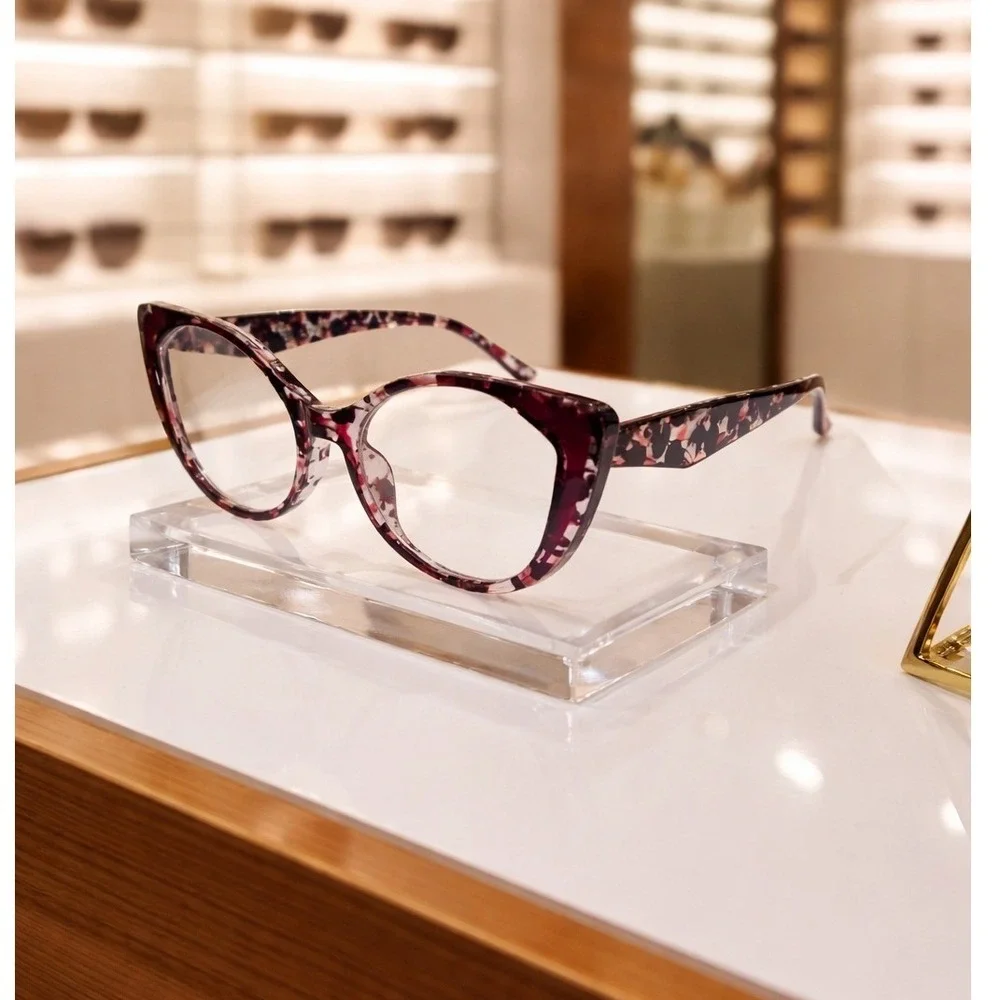Womens Oversized Cat Eye‎ Glasses Pink Purple Tortoise Shell Fashion Eyewear